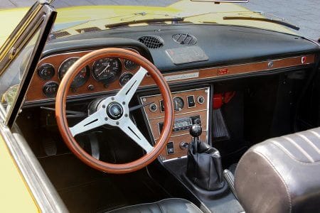 Fiat Dino Spider_Innenraum Dieses Foto zeigt den Innenraum des Hidden Classics Fiat Dino Spider-Oldtimers.