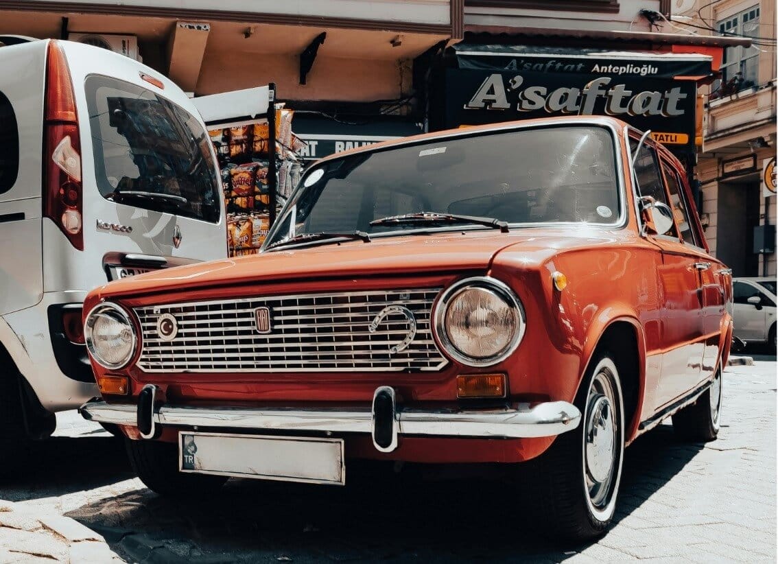 roter Lada 2101 Oldtimer