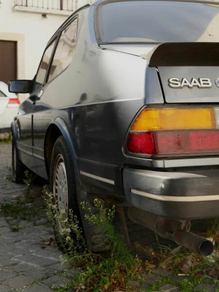 Heck eines Saab 900 Oldtimers