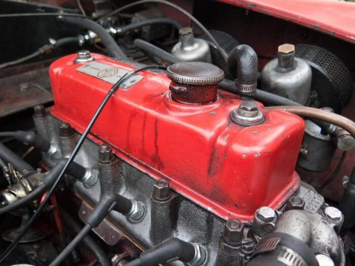 Motor eines Oldtimers