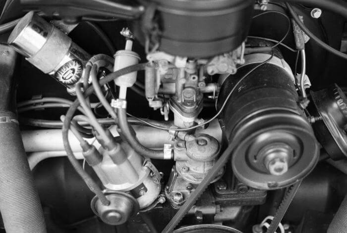 Motor eines VW Käfer-Oldtimers