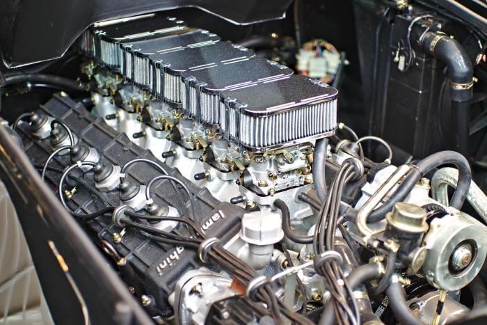 Motor eines Lamborghini Countach Oldtimers